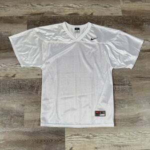 Nike Team White Mesh Football Practice Jersey V Neck Youth XL